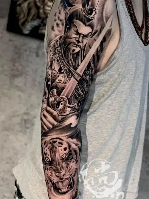 花臂_纹身图案手稿图片_张敏的纹身作品集