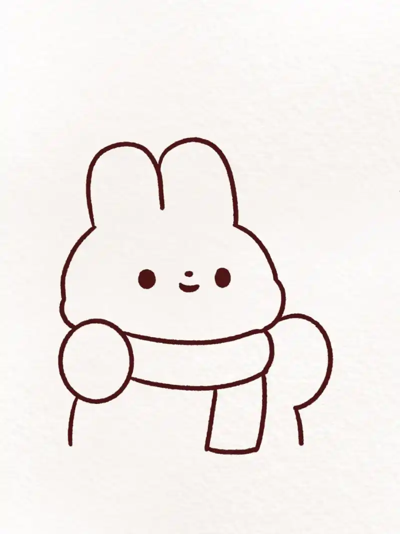 超可爱简笔画 | 你好呀2023(附线稿) 你好呀2023,接下来一年一起努力