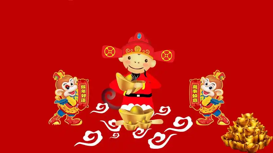 财神祝发财,简单而令人愉悦!祝福连连.将观赏者的愉悦推向高潮!