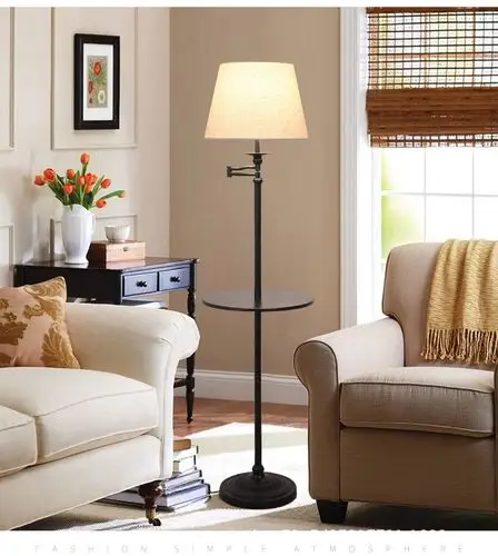 落地灯客厅沙发灯卧室床头灯简约美式创意立式茶几落地台灯
