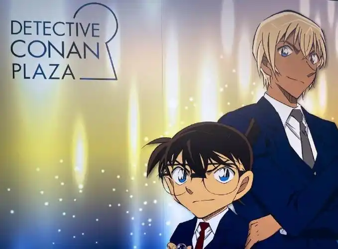 合影好地方,#名侦探柯南#人物角色墙.