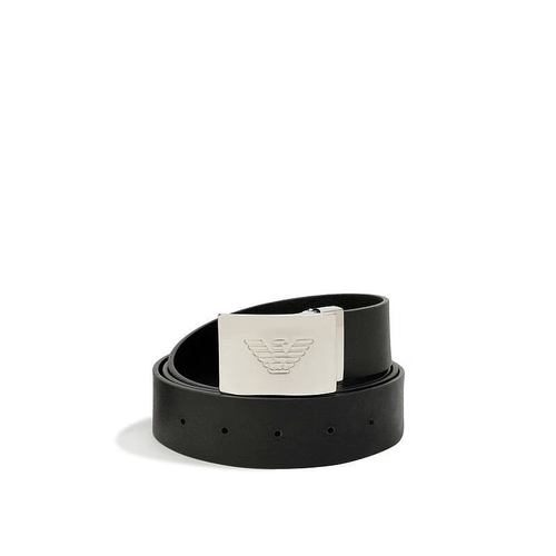 armani/阿玛尼皮带男黑色鹰标志腰带皮带百搭龙年奢饰品潮牌 黑色