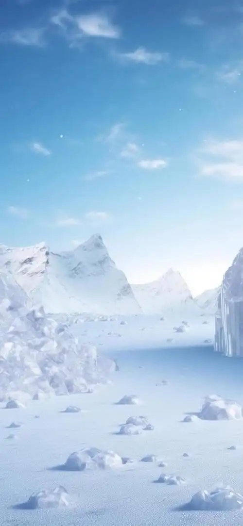 壁纸分享,冰天雪地,巍峨雪山