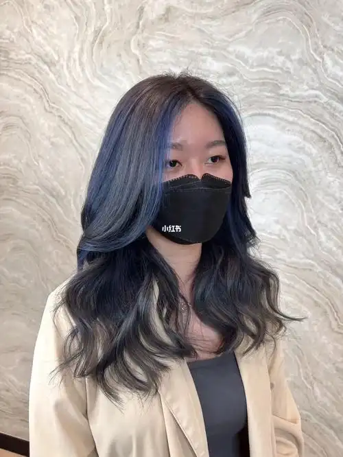 9890 灰蓝色|挑染