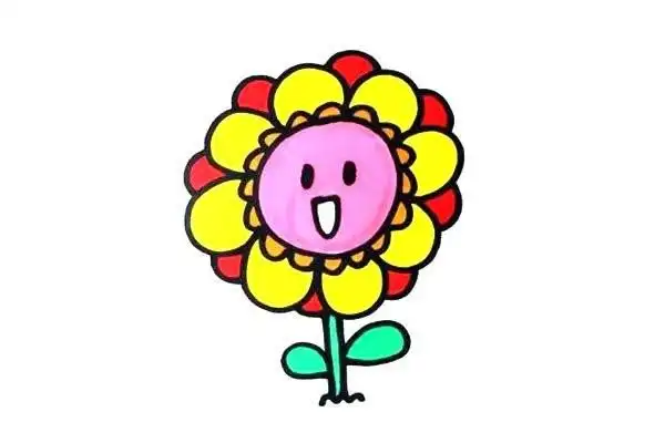卡通简笔画,花朵的图画,花朵简笔画,简笔画图片