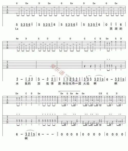 高胜美高胜美千年等一回吉他谱