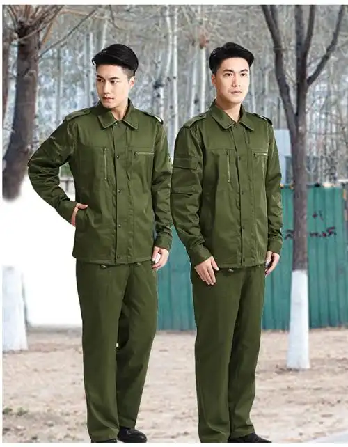 老式87涤卡面料式陆作训服工作电焊服训练服绿怀旧作训体能服