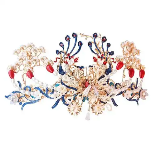 凤冠汉服配饰套装古风头饰华丽发冠簪子婚嫁秀禾新娘