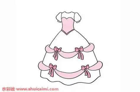 公主裙简笔画画法公主裙