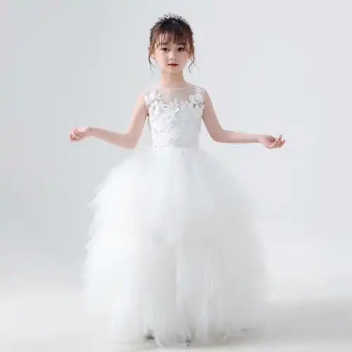公主裙女童蓬蓬纱花童婚纱小女孩走秀