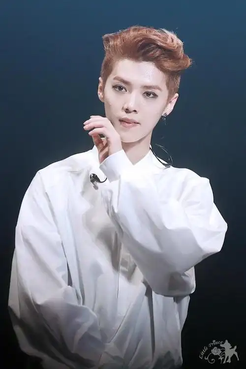 鹿晗大背头白衣舞台照分享 舞台鹿的每一种色彩都是与生俱来