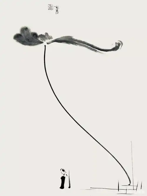 禅意画,给人一种安宁,简朴,清幽宁静的超脱的精神气度