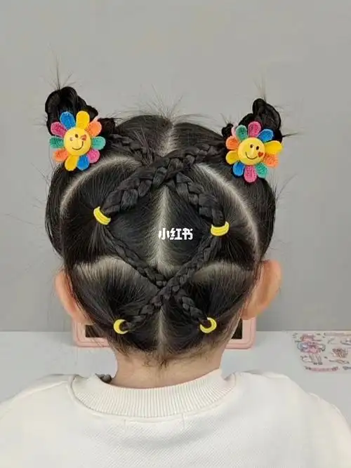 儿童编发  #编发教程  #丸子头教程  #薯队长