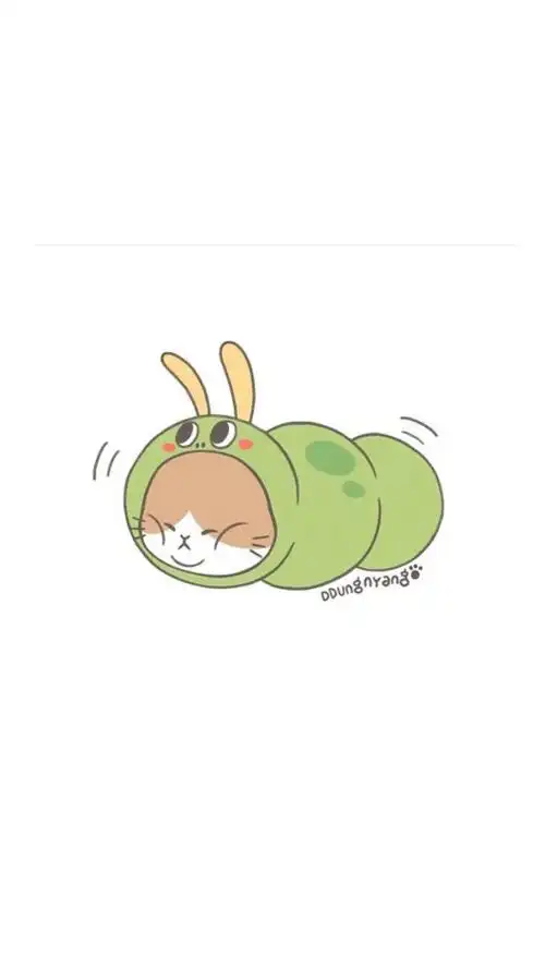 圆滚滚的卡通风格猫咪,主角当然要是奶奶养得胖橘呀,无论是躺在纸箱里