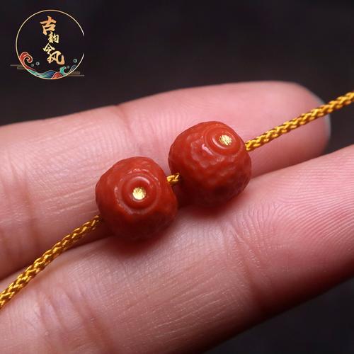 天然原矿南红玛瑙陨石星球珠顶腰隔珠菩提手串108长串diy文玩配饰