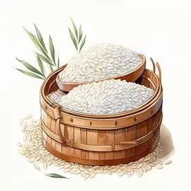 卡通手绘大米粮食