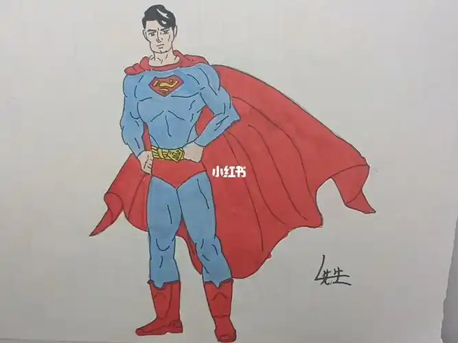 超人标志卡通简笔画