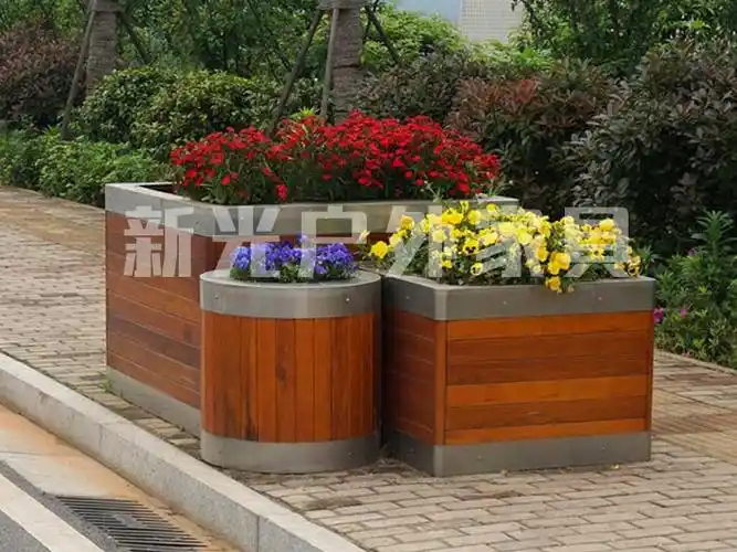 城市广场步行街围树座椅花箱 户外商业街高