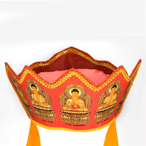 唐僧五佛西游记帽子和尚佛帽法衣僧帽大法师儿童演出服