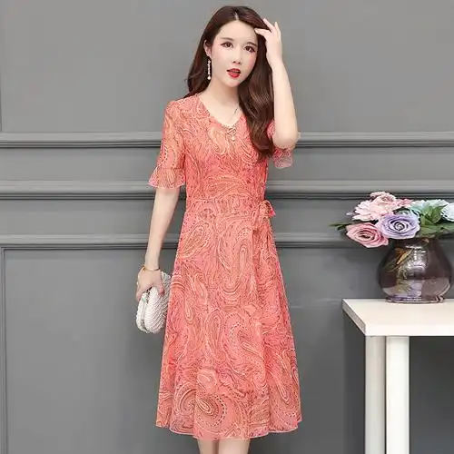 品牌真丝连衣裙女正品高档