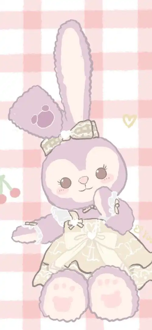 少女心可爱软萌紫色手绘