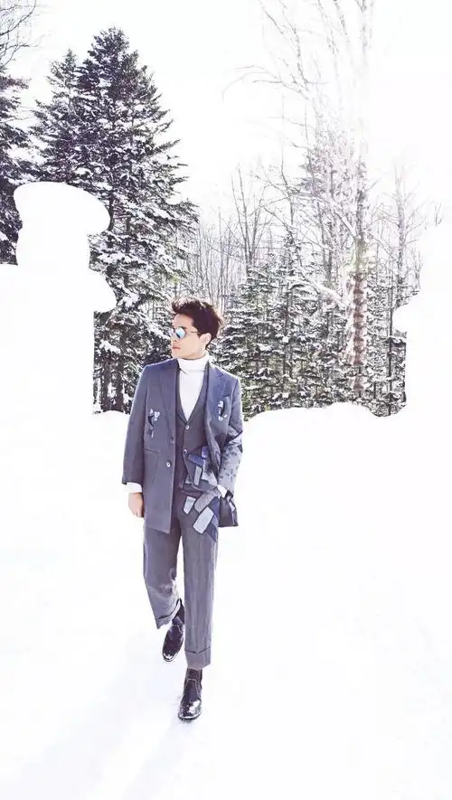 胡歌芭莎雪景照