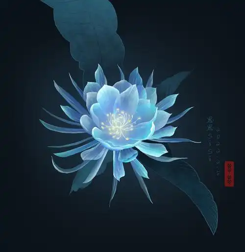 昙花 插画随写