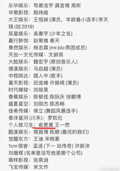 最新选手名单曝光,关系户回锅肉一把抓,皇族人选已锁定|青春有你3