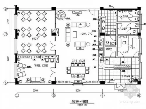 [北京]现代时尚风格商务酒店公寓老年活动中心装修图(含效果)