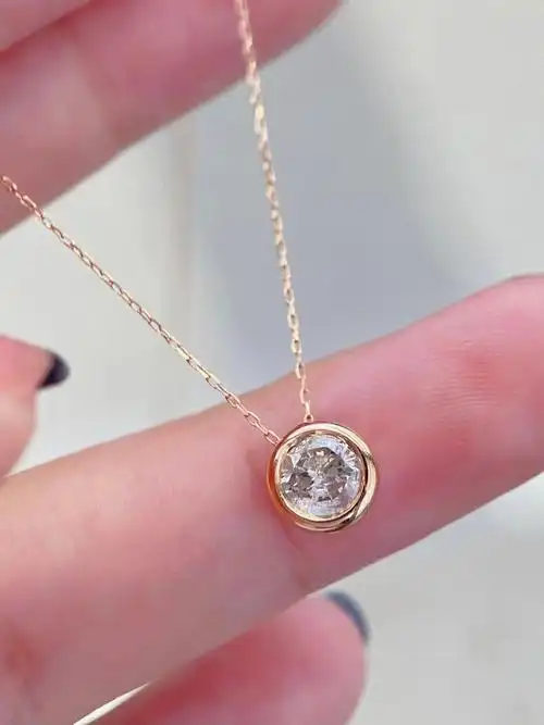 18k金气泡钻石项链卡地亚同款