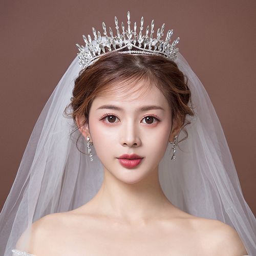 皇冠头饰新娘韩式结婚头纱婚礼白纱大气发饰发饰
