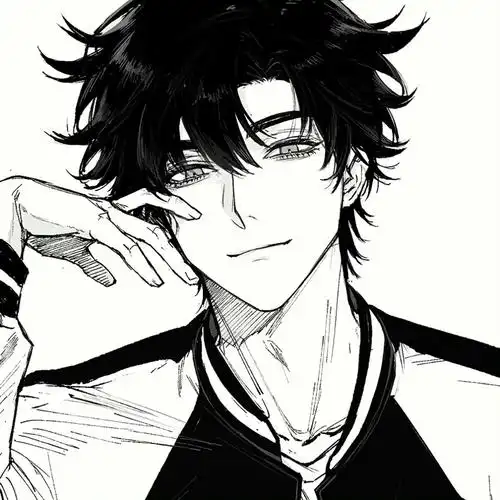 黑白漫头 男生头像