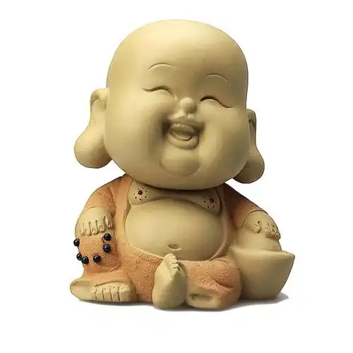 精品紫砂茶壶茶杯茶盘泡茶茶道小和尚茶宠摆件紫砂茶宠佛开心弥勒佛