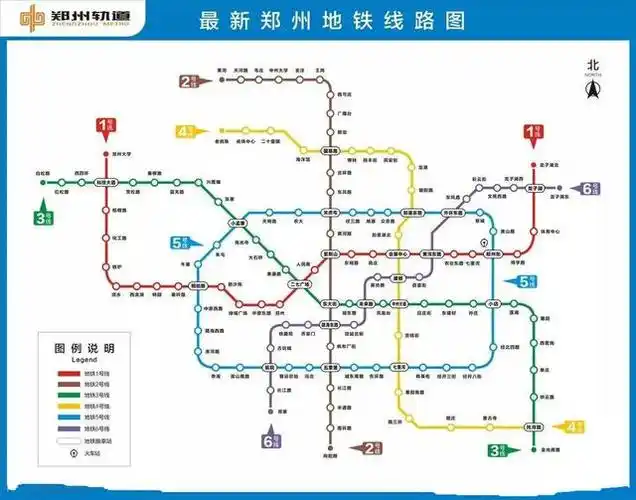 郑州地铁3号线:惠济区～金水区～二七区～管城区～郑东新区