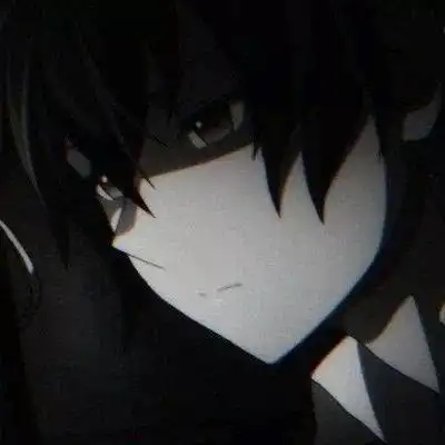 黑白二次元动漫男头想你是关键词爱你是核心术语