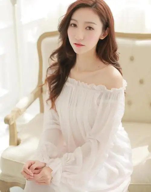 软妹大爱的粉嫩雪纺仙女木耳边公主宫廷睡裙 萌系