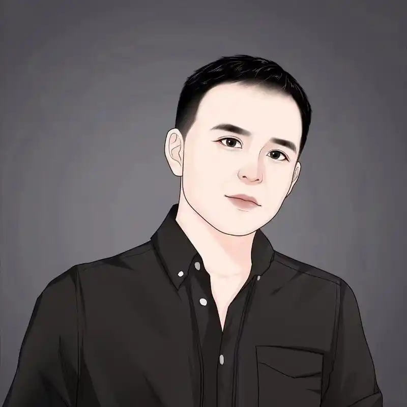 男性手绘头像|大叔手绘头像