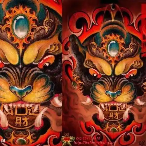 招财貔貅纹身手稿来一波