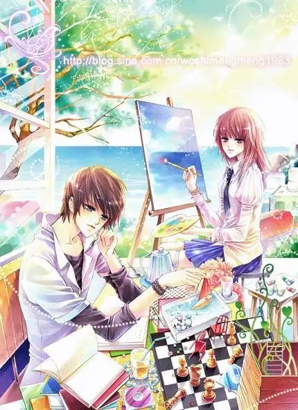 需要女主头发是火红的青春校园小说封面素材