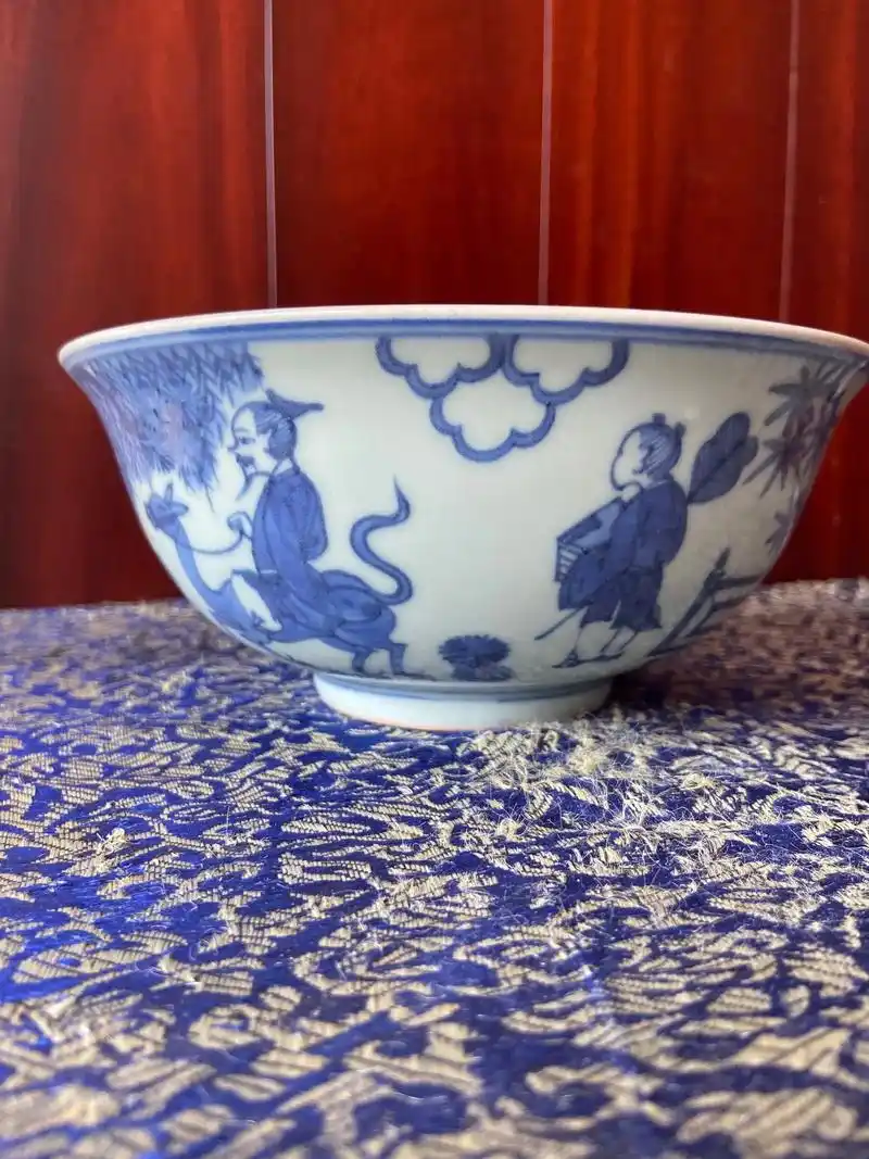 明嘉靖青花人物碗 - 抖音