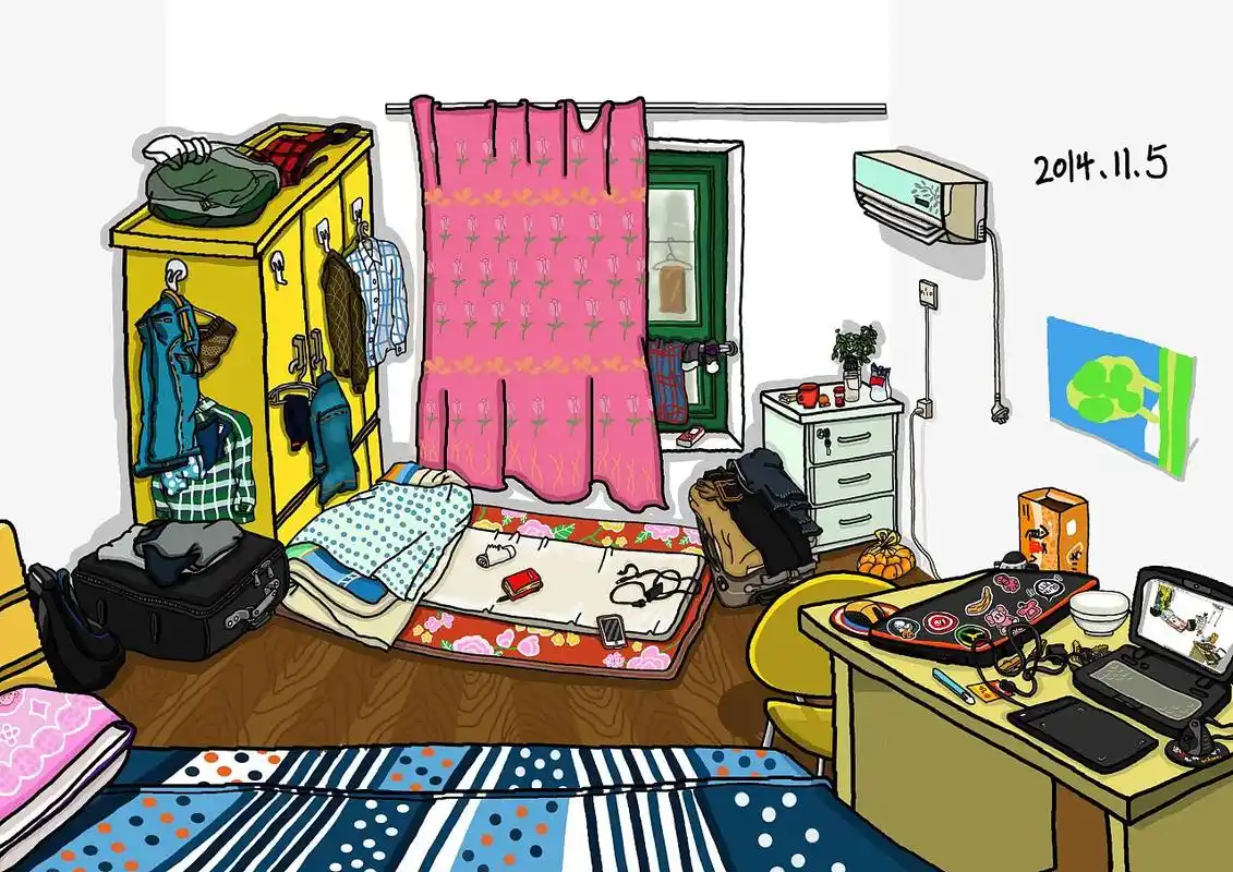 画杭州出租屋内