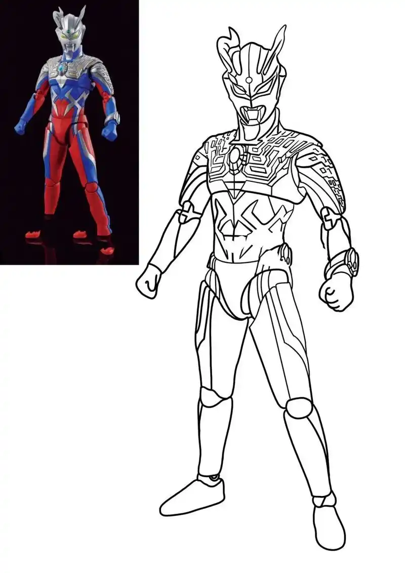 奥特曼手绘-赛罗奥特曼-附步骤图 奥特曼手绘赛罗奥特曼