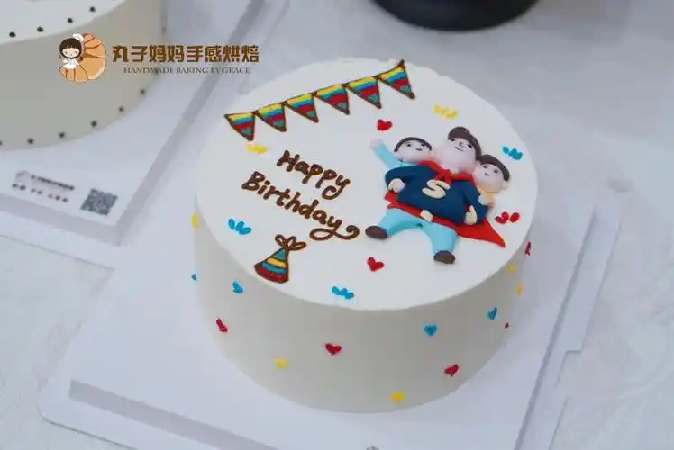 男士蛋糕超人爸爸两款6寸
