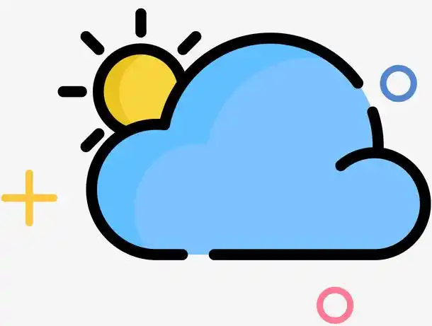 矢量mbe风格天气图标元素