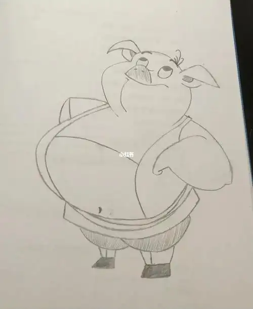 学着瑞十柒的画的猪八戒