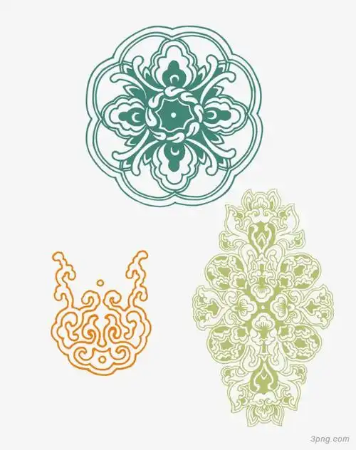 中国传统纹样png素材透明免抠图片-装饰效果-三元素3png.com