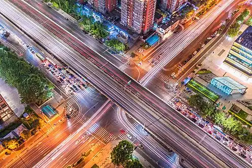 北京东四环cbd建筑夜景