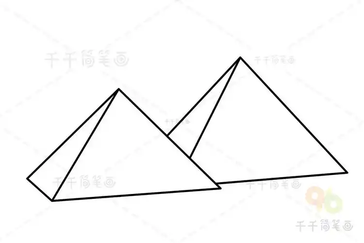埃及金字塔简笔画图片