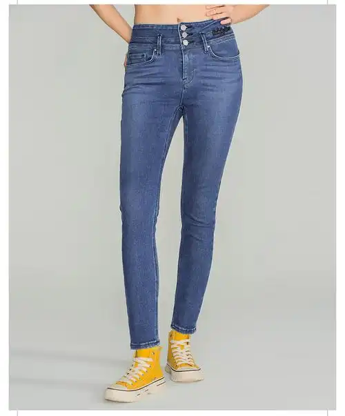lee商场同款22秋冬新款419优形丹宁蓝色女牛仔裤lwb100419101-268 中