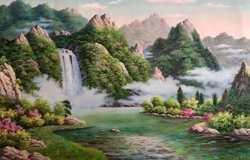 朝鲜当代风景油画作品欣赏